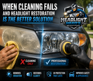 Read more about the article When Cleaning Fails and Headlight Restoration Is the Better Solution