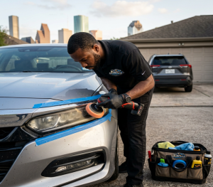 Read more about the article Houston Drivers Trust Mobile Headlight Restoration Over DIY Kits