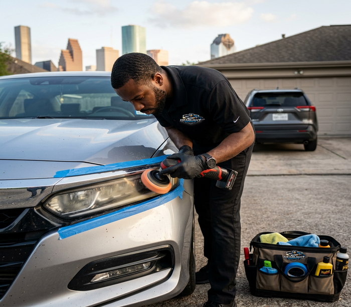 Houston Drivers Trust Mobile Headlight Restoration Over DIY Kits