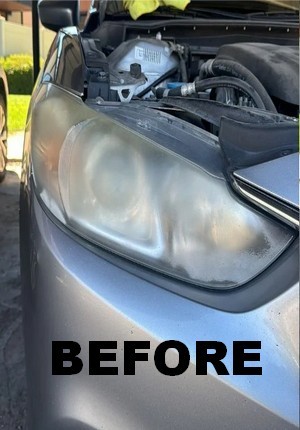 Hazy Headlights Before Restoration