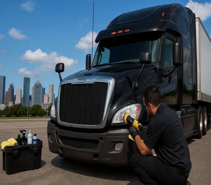 18-Wheeler & Semi-Truck Headlight Restoration by Headlight Hero's